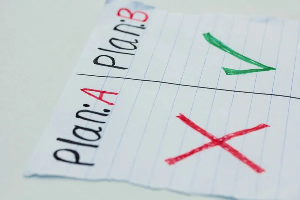 A planı ve B planı. 