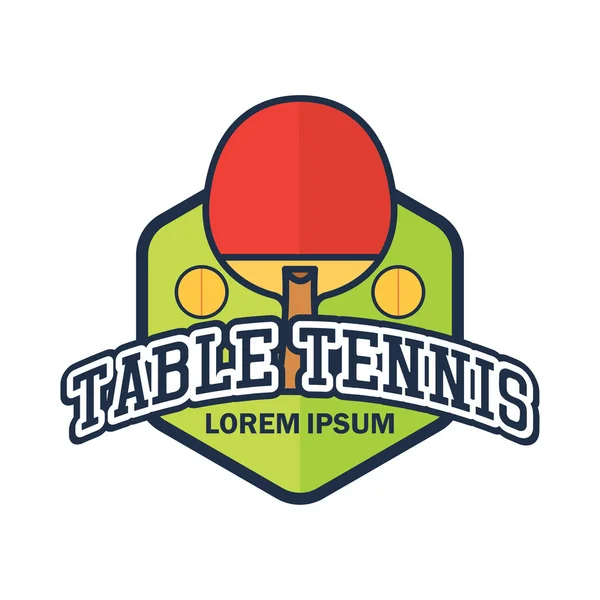 Tischtennis Tischtennis Logo Mit Textfläche Für Ihren Slogan Tag Line — Stockvektor
