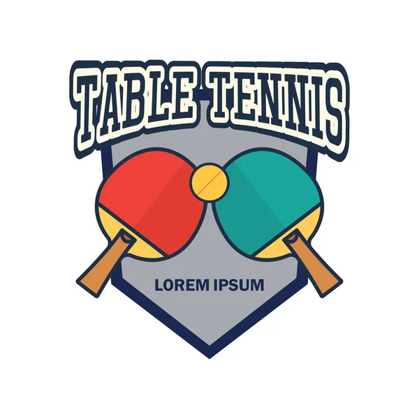 Tischtennis Tischtennis Logo Mit Textfläche Für Ihren Slogan Tag Line — Stockvektor