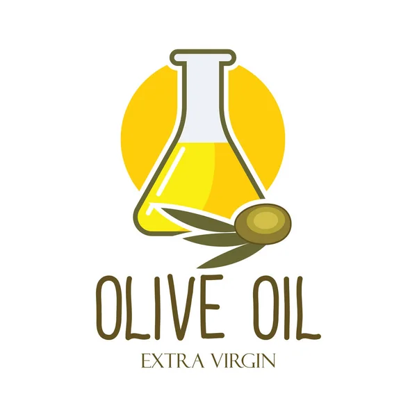 Логотип Оливкового Масла Текстовым Пространством Строки Слогана Тега Векторная Иллюстрация — стоковый вектор