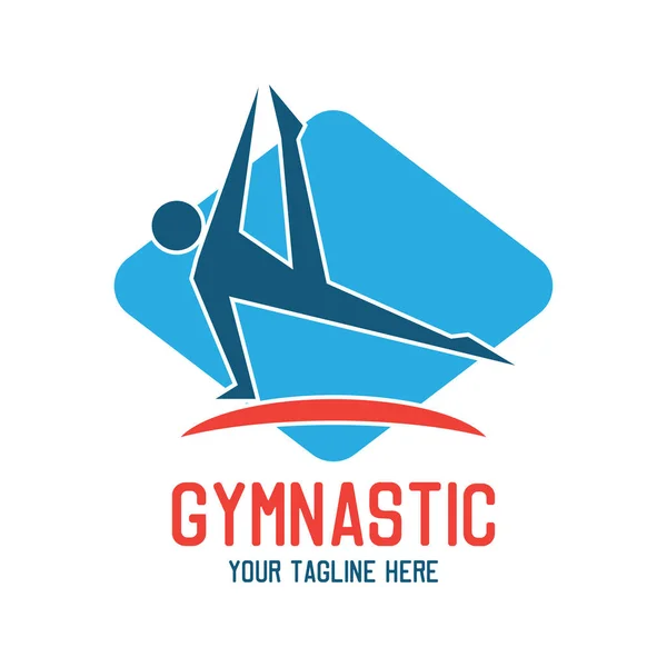 Logo Sportif Gymnastique Avec Espace Texte Pour Votre Slogan Slogan — Image vectorielle