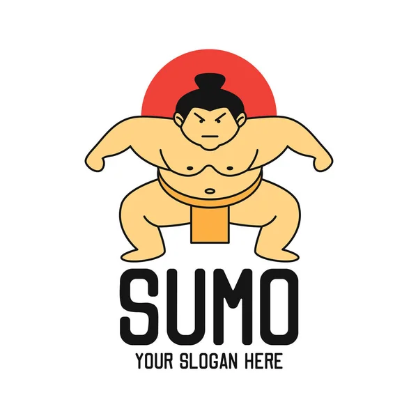 Logo Sumo Con Spazio Testo Tuo Slogan Tag Line Illustrazione — Vettoriale Stock