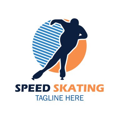 sürat pateni logosu, sloganı için metin alanı ile / etiket satırı, vektör çizim