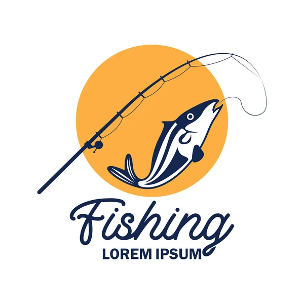 Logotipo Pesca Com Espaço Texto Para Seu Slogan Tag Line — Vetor de Stock