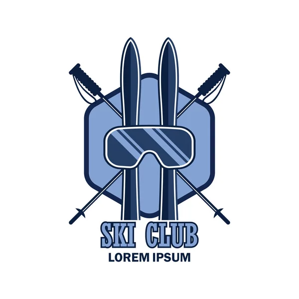 Ski Logo Mit Textfläche Für Ihren Slogan Tag Line Vektorillustration — Stockvektor