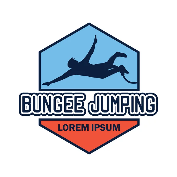 Bungee Jumping Logo Com Espaço Texto Para Seu Slogan Tag — Vetor de Stock