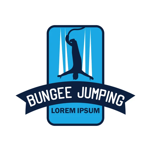 Bungee Jumping Logo Mit Textfläche Für Ihren Slogan Tag Linie — Stockvektor