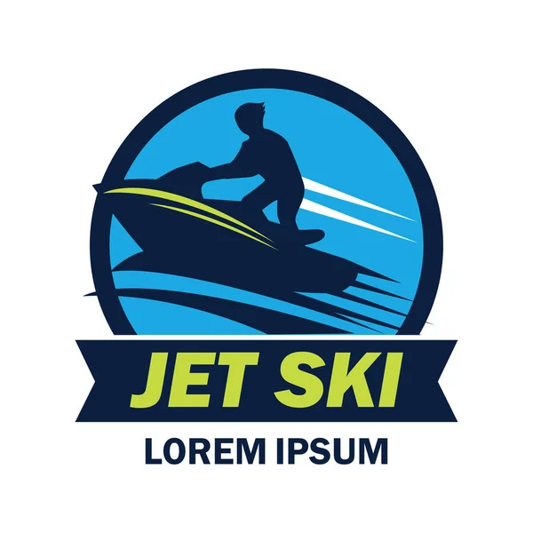 Jet Ski Logo Mit Textfläche Für Ihren Slogan Tag Line — Stockvektor