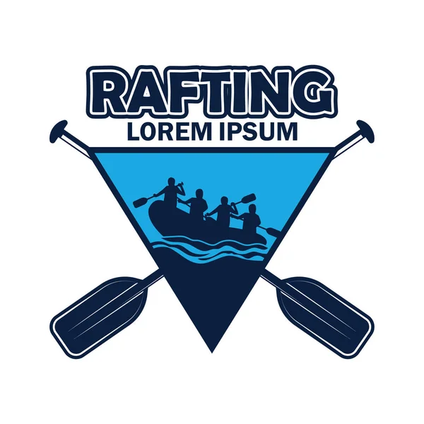 Logotipo Rafting Com Espaço Texto Para Seu Slogan Tag Line — Vetor de Stock