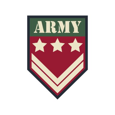 Ordu rozet logosu, sloganı için metin alanı ile / etiket satırı, vektör çizim