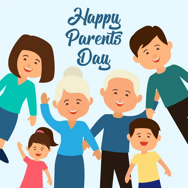 Happy Parents Day Concept Векторная Иллюстрация — стоковый вектор