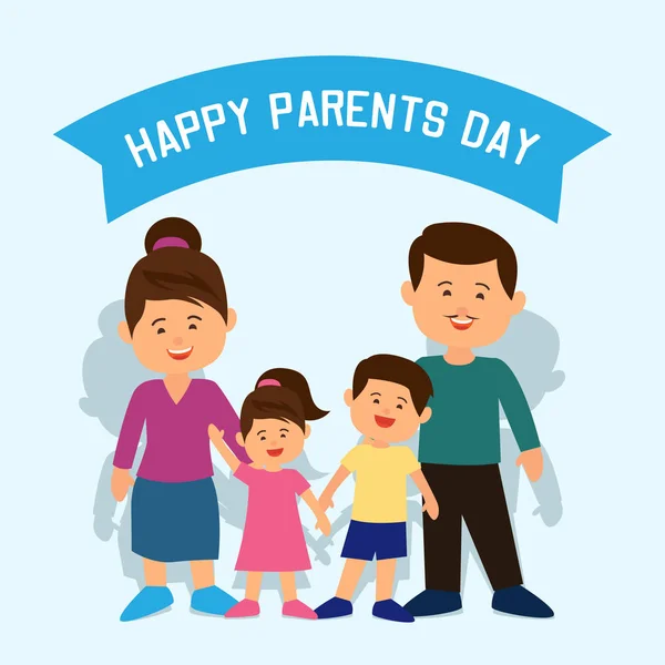 Happy Parents Day Concept Векторная Иллюстрация — стоковый вектор