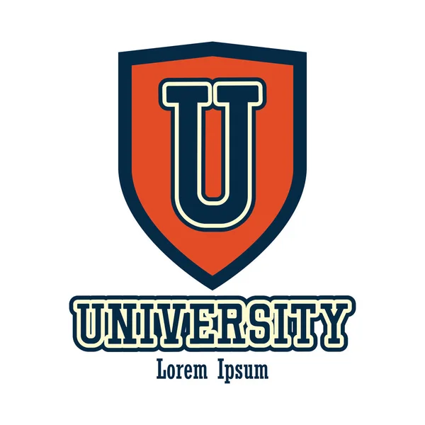 Логотип Университета Кампуса Текстовым Пространством Слогана Тега Векторная Иллюстрация — стоковый вектор
