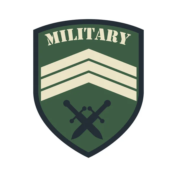Логотип Армійського Значка Текстовим Простором Вашого Гасла Мітки Лінії Векторні — стоковий вектор