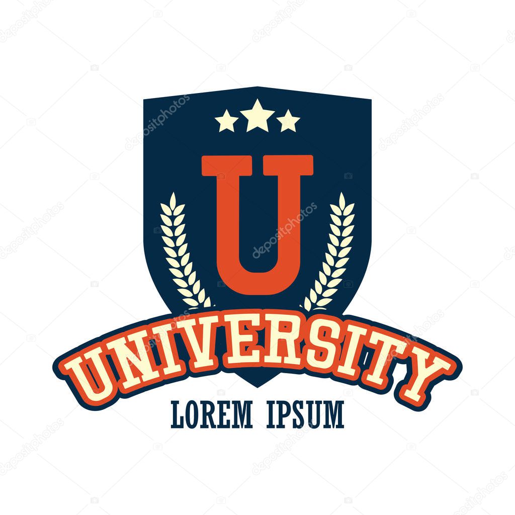 university / campus logo with text space for your slogan / tag line, vector illustration