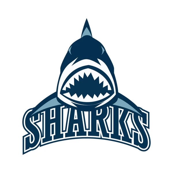 Žraloků Modravých Logo Textem Prostor Pro Váš Slogan Doplňující Text — Stockový vektor