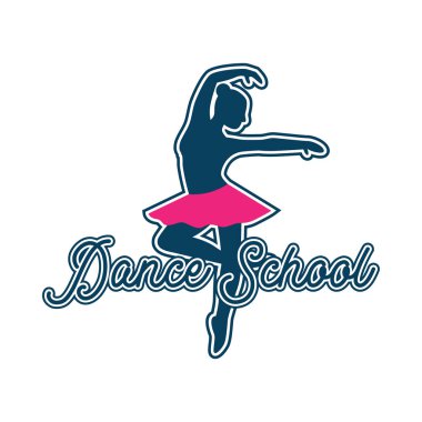 Dans Okulu, dans stüdyosu için logo dans. vektör çizim