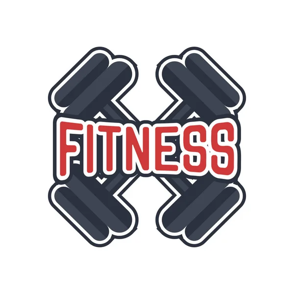 Fitness Logosu Spor Okulu Için Vektör Çizim — Stok Vektör