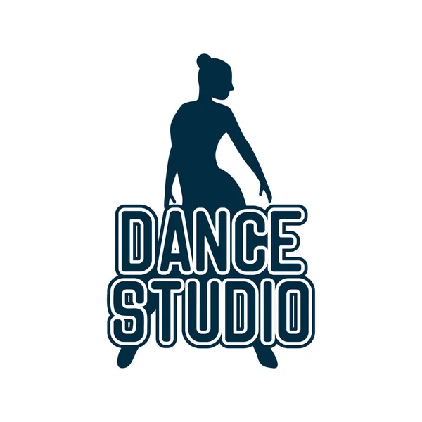 Logo Baile Para Escuela Baile Estudio Baile Ilustración Vectorial — Archivo Imágenes Vectoriales