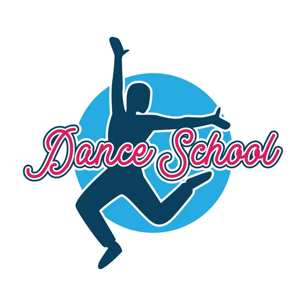 Logo Baile Para Escuela Baile Estudio Baile Ilustración Vectorial — Vector de stock