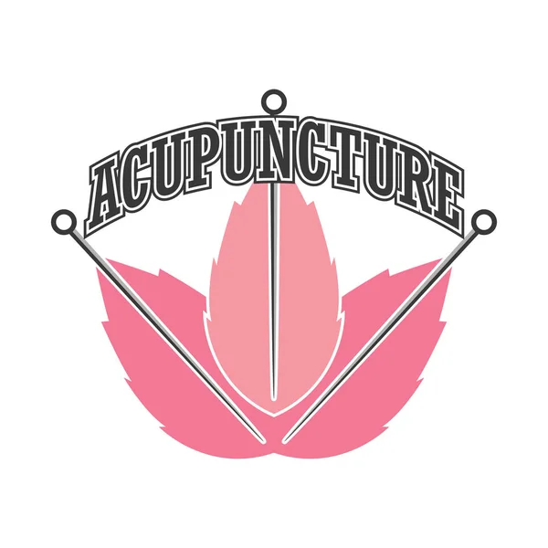 Logo Der Akupunkturtherapie Vektorillustration — Stockvektor