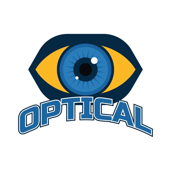 Göz Kliniği Göz Kliniği Göz Hastalıkları Metin Logolu Optometrist Sloganınız — Stok Vektör