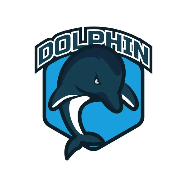 Logo Dauphin Avec Espace Texte Pour Votre Slogan Tag Line — Image vectorielle