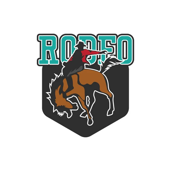 Logotipo Rodeio Para Seu Negócio Esporte Ilustração Vetorial — Vetor de Stock