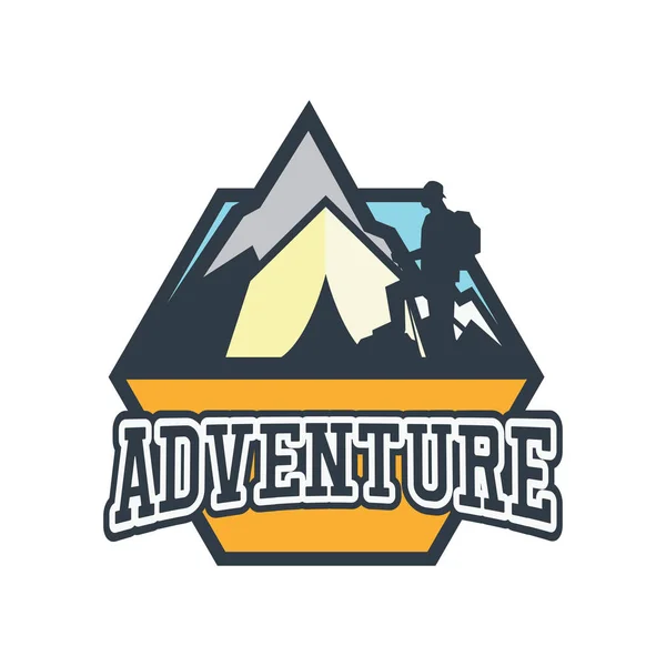 Adventure Logo Mit Textfläche Für Ihren Slogan Tag Line Vektorillustration — Stockvektor