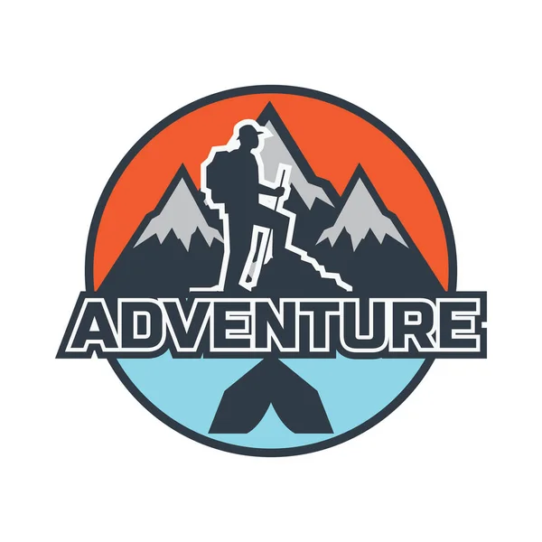 Adventure Logo Mit Textfläche Für Ihren Slogan Tag Line Vektorillustration — Stockvektor