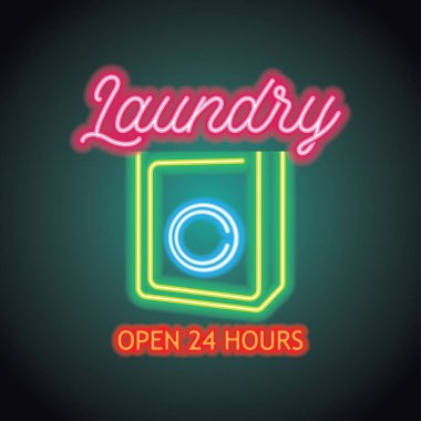 Beyaz arka plan üzerinde izole Çamaşırhane logosunu görmeniz gerekir. Vektör çizim