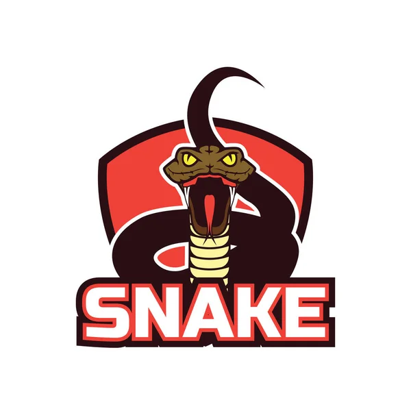 Snake Logo Isolated White Background Vector Illustration — Stock Vector