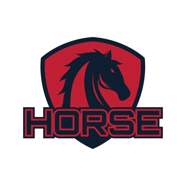 Logotipo Cavalo Isolado Fundo Branco Ilustração Vetorial — Vetor de Stock