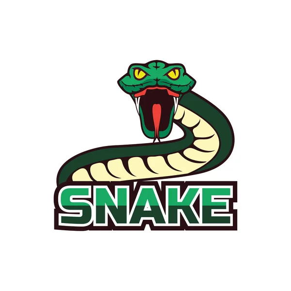Snake Logo Izolovaných Bílém Pozadí Vektorové Ilustrace — Stockový vektor