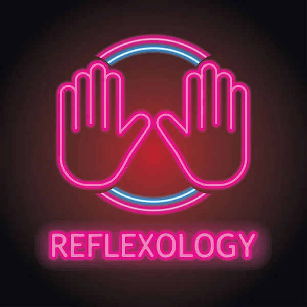 Logo Reflexología Aislado Sobre Fondo Blanco Ilustración Vectorial — Vector de stock