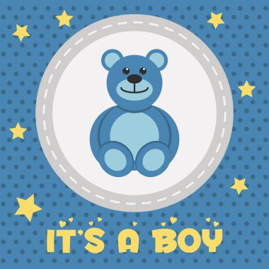 oyuncak ayı ve bu yazı vektör çizimi bir çocuktur 