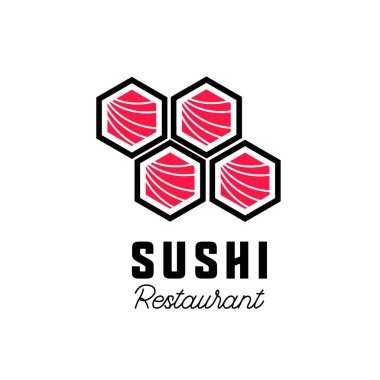 Syshi gıda logosu. vektör çizim