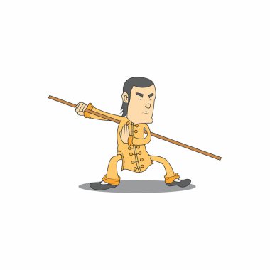 Wushu karakter logosunu görmeniz gerekir. Vektör çizim