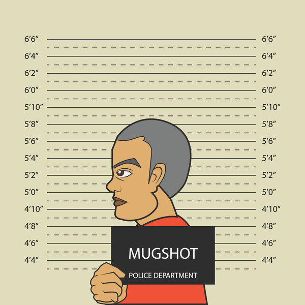 Логотип заключённого. Векторная иллюстрация
