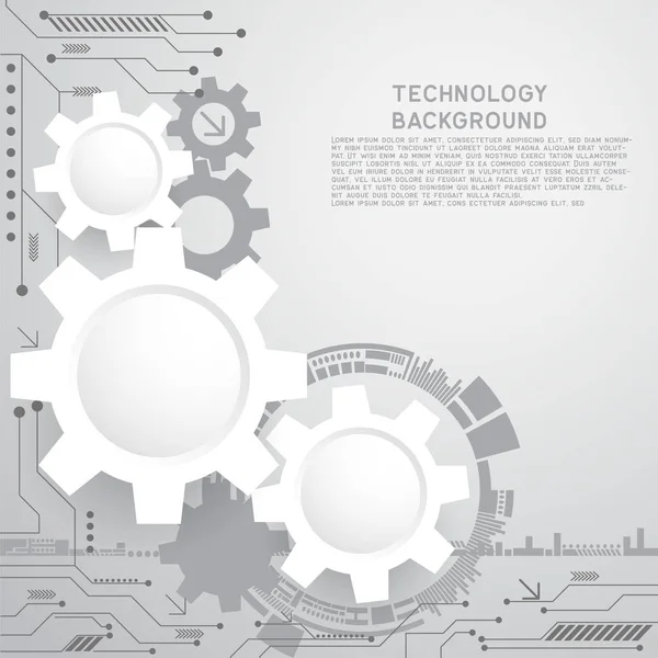 Alta Tecnologia Informática Para Negócios Tecnologia Formação Fundo Tecnologia Cinza —  Vetores de Stock