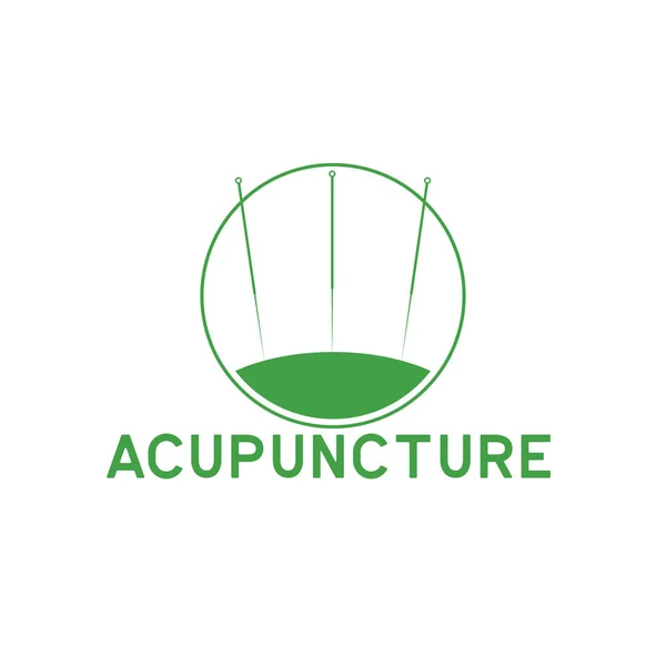 Logo Clinique Acupuncture Isolé Sur Fond Blanc Illustration Vectorielle — Image vectorielle