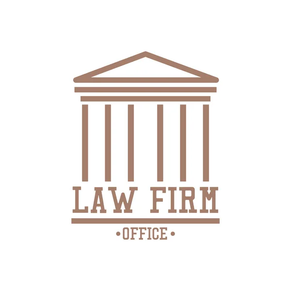 Law Firm Office Logo Design Isolated White Background — Stock Vector