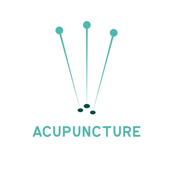 Logo Clinique Acupuncture Isolé Sur Fond Blanc Illustration Vectorielle — Image vectorielle