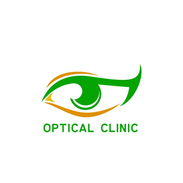 Дизайн Логотипу Оптичної Клініки Ізольований Білому — стоковий вектор