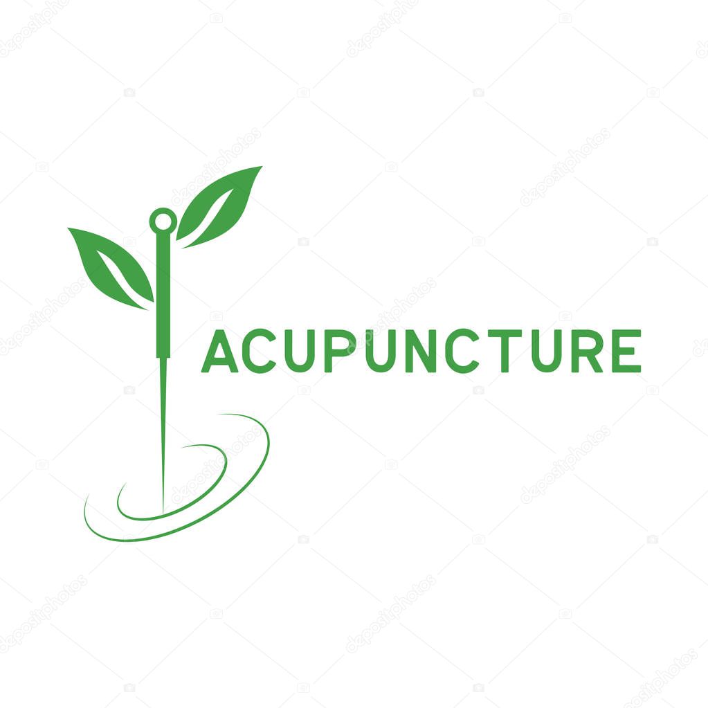 Acupuncture clinic icon isolated on white background, vector illustration