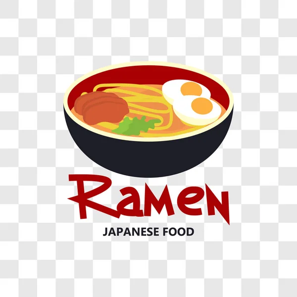 Ramen Comida Japonesa Icono Aislado Sobre Fondo Transparente Ilustración Vectorial — Vector de stock