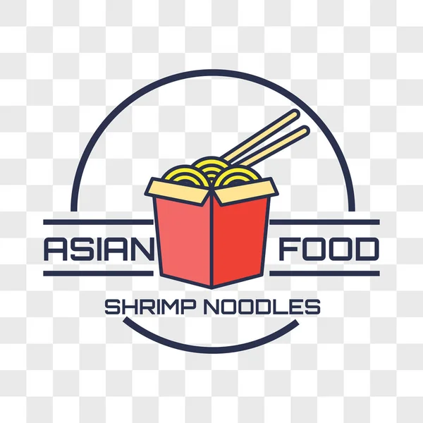 Asijské Potraviny Logo Průhledném Pozadí Samostatný Vektorové Ilustrace — Stockový vektor