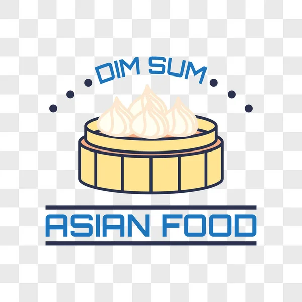 Asijské Potraviny Logo Průhledném Pozadí Samostatný Vektorové Ilustrace — Stockový vektor