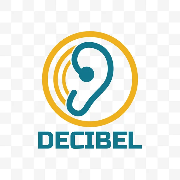 Ντεσιμπέλ Λογότυπο Που Απομονώνονται Λευκό Φόντο Εικονογράφηση Διάνυσμα — Διανυσματικό Αρχείο