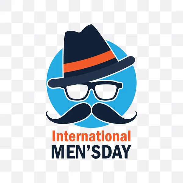 Movember Dia Internacional Dos Homens Vector Illustation — Vetor de Stock
